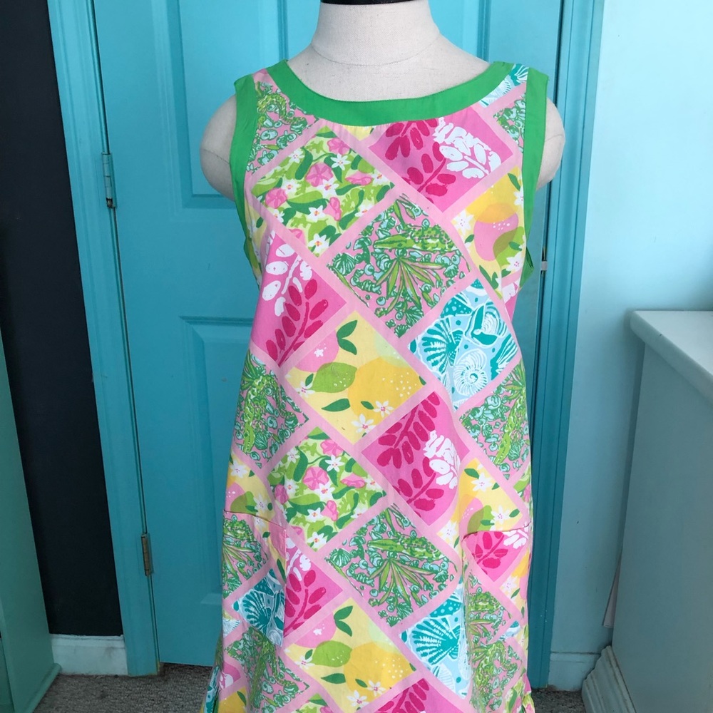 Lilly Pulitzer Cotton Printed Shift Dress Sz 10
